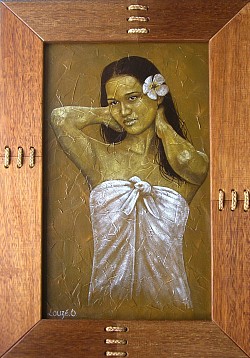 « Purotu pareo » (Acrylique) 60x35cm 105000 xpf