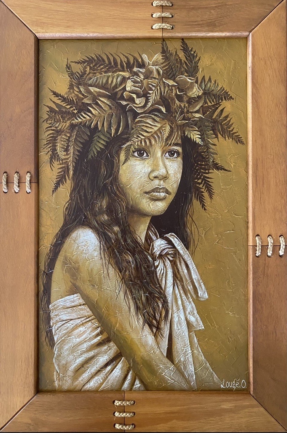 « Moea » Acrylique sur mortier 63x94 cm 220 000 xpf.      (1840€)