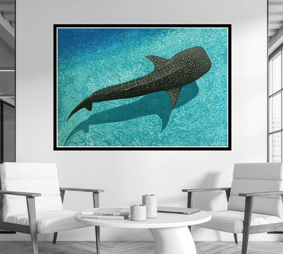 « Ma’o Tohora » Acrylique sur toile (non encadrée) 100x70cm.  260 000 xpf