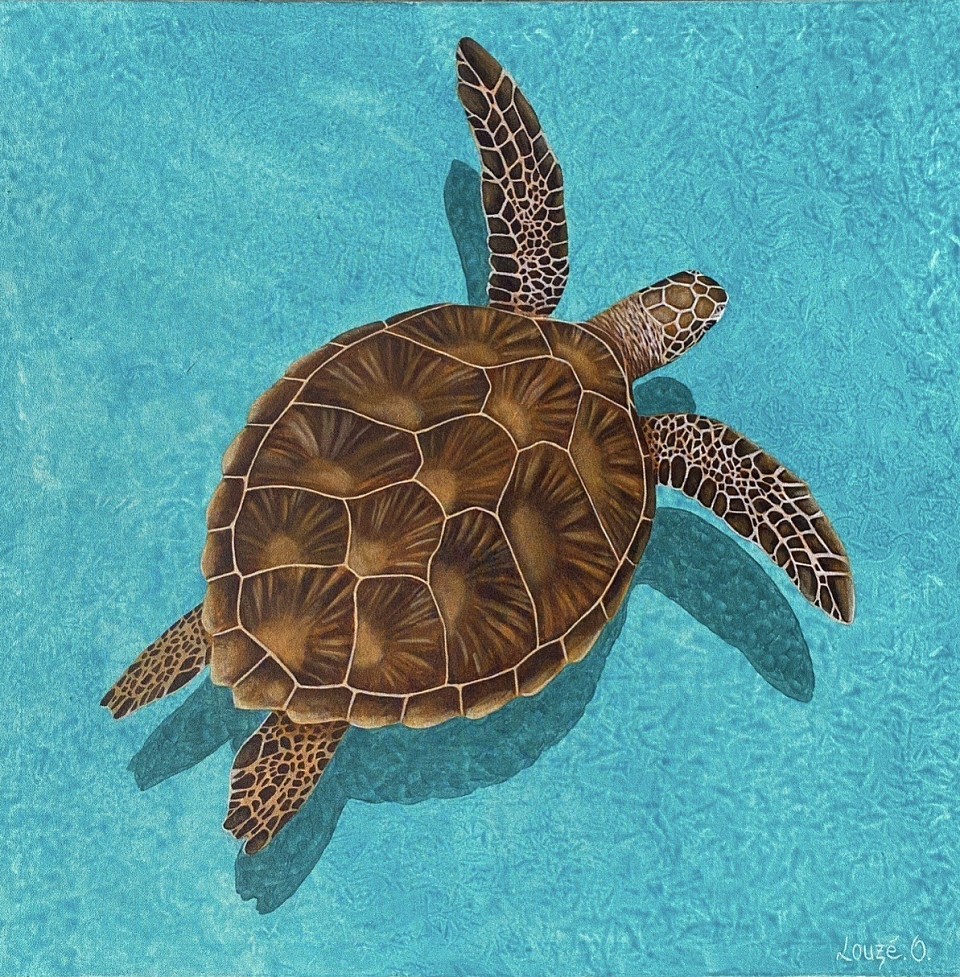 Acrylique sur toile grand format 100x100 cm 320 000 xpf