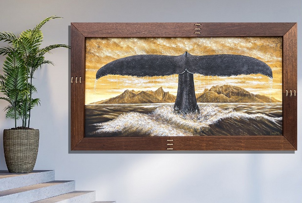 “Te Moe‘a o te Moana”  Acrylique sur toile - cadre Kohu au format 160 x 90 cm. 350 000 xpf.   (2933€)