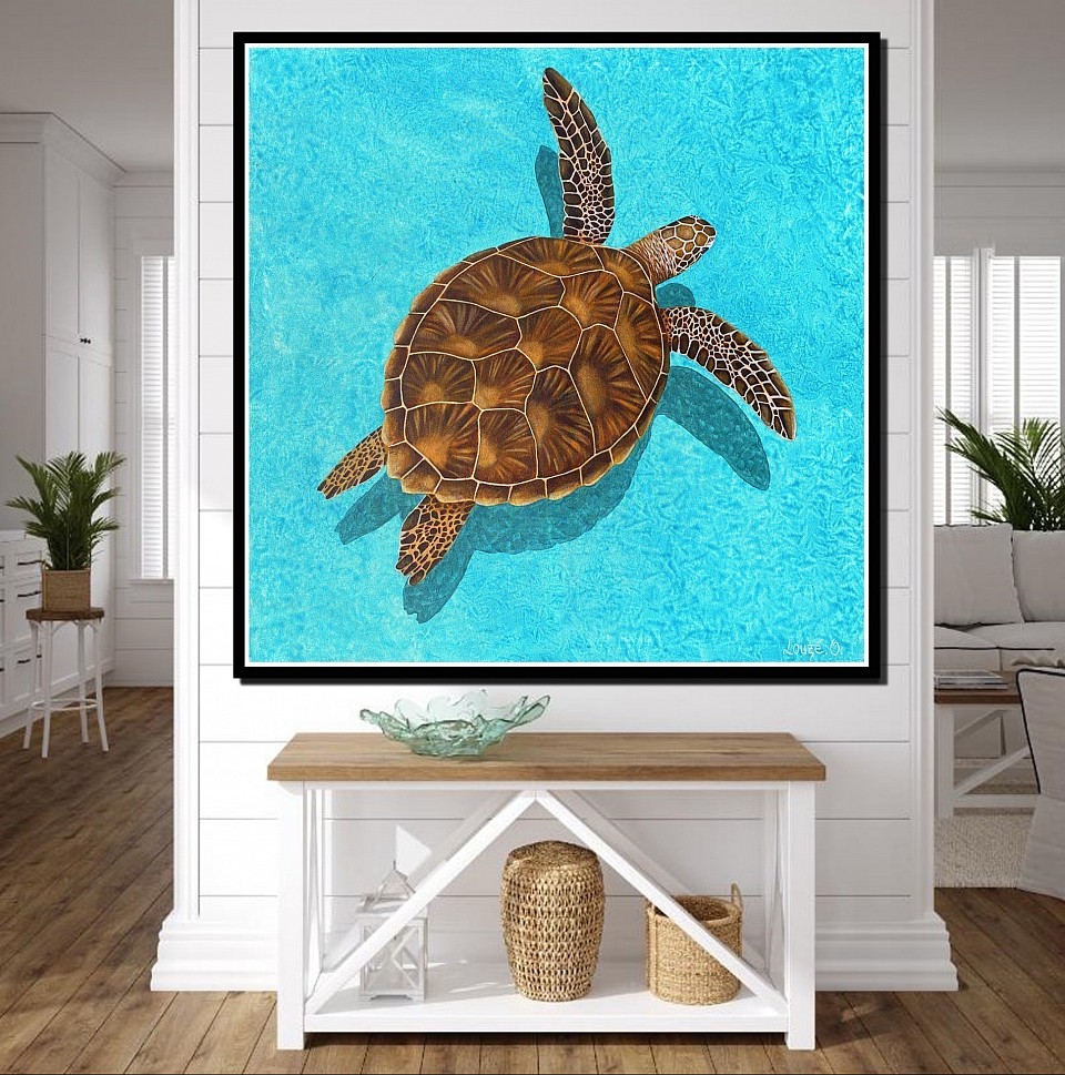 Acrylique sur toile (non encadrée) 100x100 cm.  280 000 xpf.     (2350€)