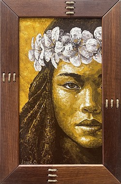 « Demie Tipanie » Cadre Kohu  87x57 cm . 180 000 xpf