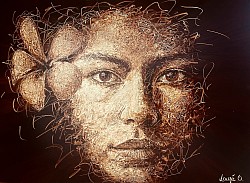 Huile au format 55x40 cm, non encadrée, 145 000 xpf.   ( 1215 €)