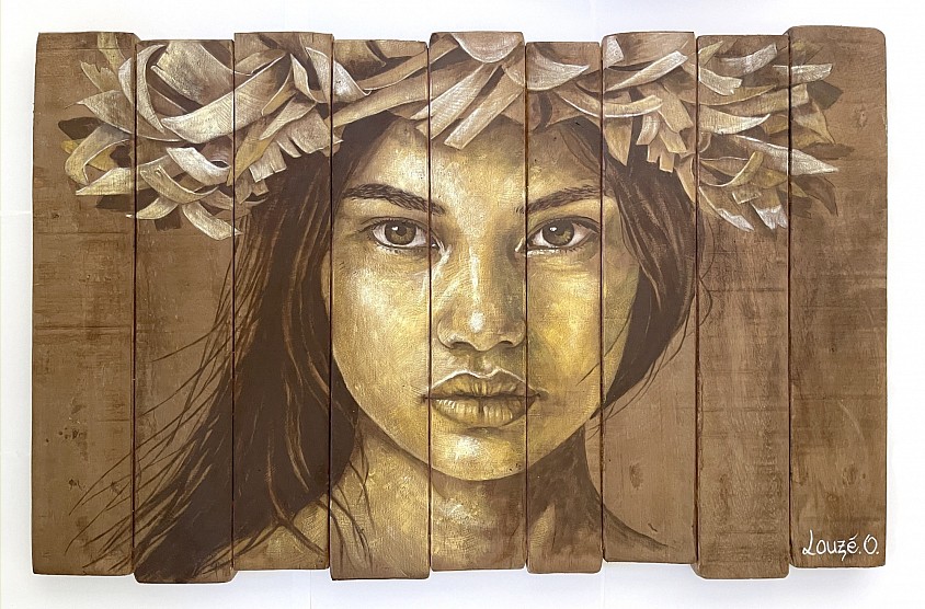 Acrylique sur bois  (78x51 cm). 240 000 xpf